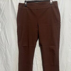 Brown Slim Ankle Pants
